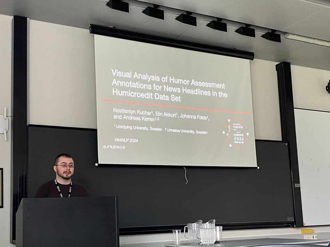 Kostiantyn at Vis4NLP '24 @ EuroVis 2024